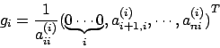 \begin{displaymath}
A= \left(
\begin{array}{ccc}
a_{11}^{(1)} & \cdots & a_{1...
... & \cdots & a_{nn}^{(1)}
\end{array}
\right) \equiv A^{(1)}
\end{displaymath}