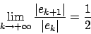 \begin{displaymath}\vert x_k-\overline{x}\vert=\left\vert
\frac{f(x_k)}{f'(\ove...
...erline{x})\vert} \leq
\frac{tolf}{\vert f'(\overline{x})\vert}\end{displaymath}