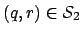 $ (q,r) \in \mathcal{S}_2$