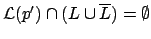 $ \mathcal{L}(p') \cap (L \cup \overline{L}) = \emptyset$